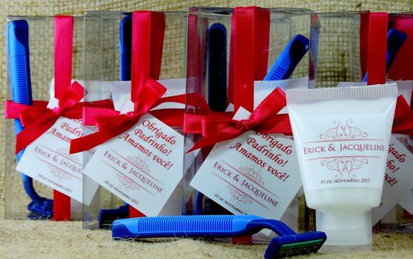 Lembrancinha de Casamento Kit Barbear para Padrinhos