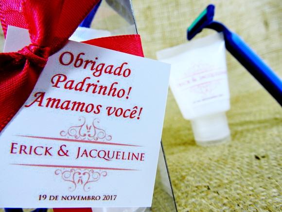 Lembrancinha de Casamento Kit Barbear para Padrinhos