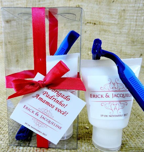 Lembrancinha de Casamento Kit Barbear para Padrinhos