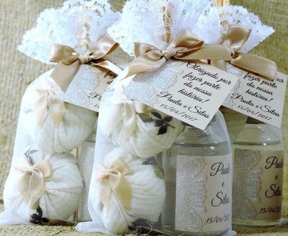 Lembrancinha de Casamento Mini Aromatizante e Dois Sachês