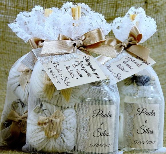 Lembrancinha de Casamento Mini Aromatizante e Dois Sachês