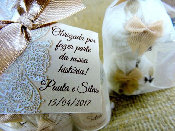 Lembrancinha de Casamento Mini Aromatizante e Dois Sachês