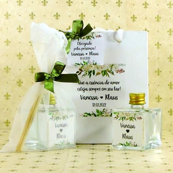 Lembrancinha de Casamento Mini Aromatizante Sacolinha Branca