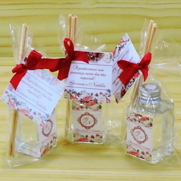 Lembrancinha de Casamento Mini Difusor Varetas Brasão