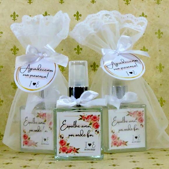 Lembrancinha de Casamento Mini Home Spray Organza Cheirinho