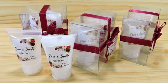 Lembrancinha de Casamento Padrinhos Creme e Loção Barbear