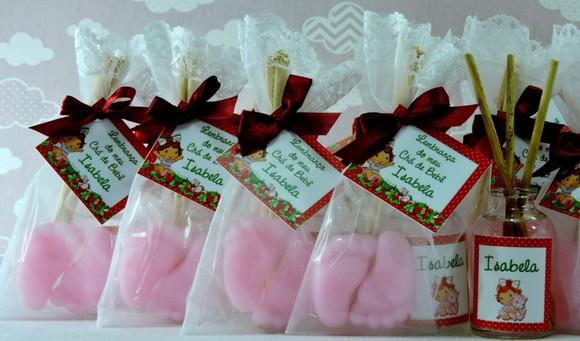 Lembrancinha de Chá de Bebê Aromatizante Pézinho na Organza