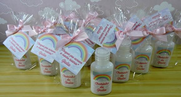 Lembrancinha de Maternidade Mini Hidratante Arco Íris