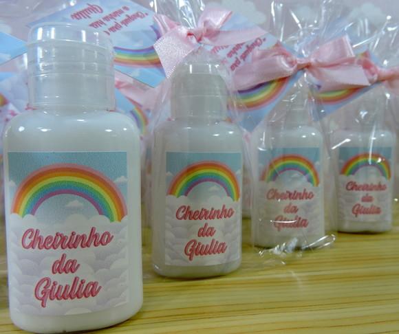 Lembrancinha de Maternidade Mini Hidratante Arco Íris