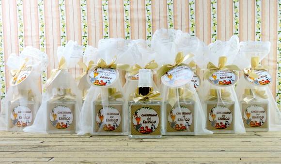 Lembrancinha de Maternidade Mini Home Spray Safári Organza