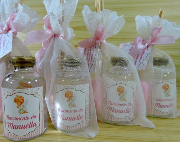 Lembrancinha de Nascimento Aromatizador Pézinho na Organza