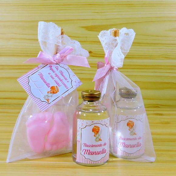 Lembrancinha de Nascimento Aromatizador Pézinho na Organza