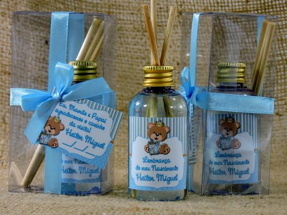 Lembrancinha de Nascimento Mini Aromatizador 60 ml Ursinho