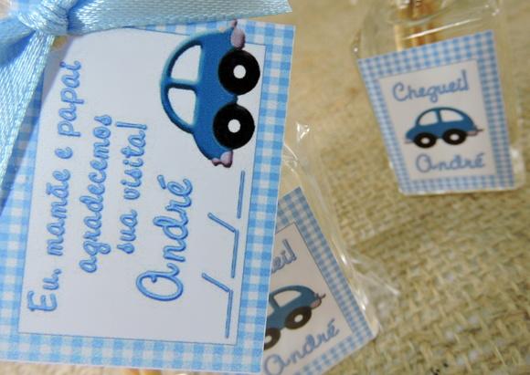 Lembrancinha de Nascimento Mini Aromatizante Carrinho
