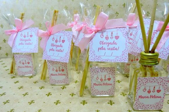 Lembrancinha de Nascimento Mini Difusor Varetas Aromatizador
