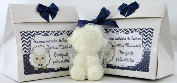 Lembrancinha de Nascimento Ovelhinha na Caixinha