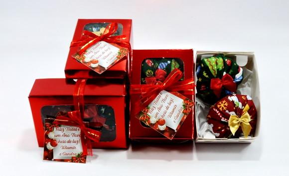 Lembrancinha de Natal Caixinha com Dois Sachês Perfumado