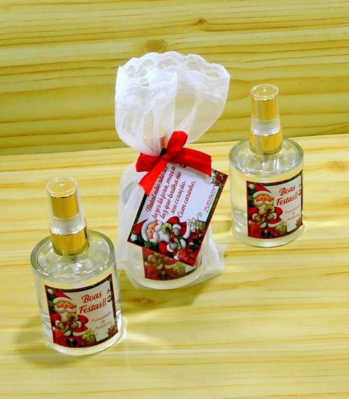 Lembrancinha Home Spray de Natal Amigo Secreto Amigo Oculto