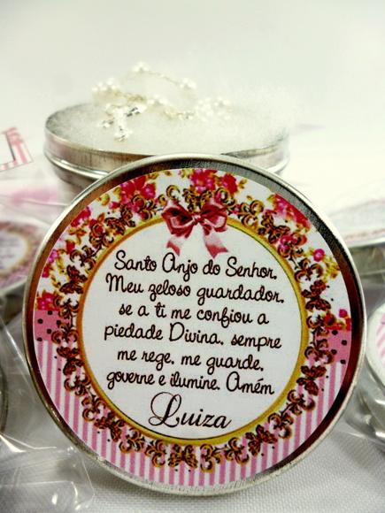 Lembrancinha Latinha e Tercinho Batizado