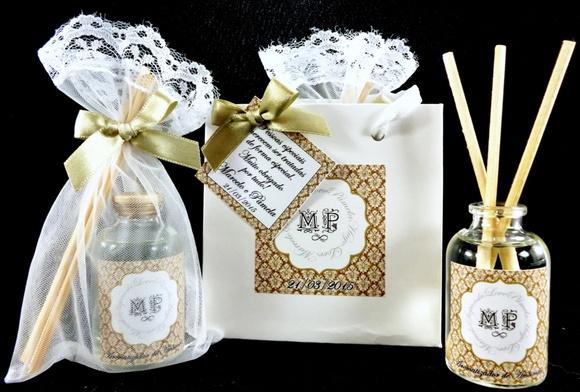 Lembrancinha Luxo Aromatizador com Organza e Sacola