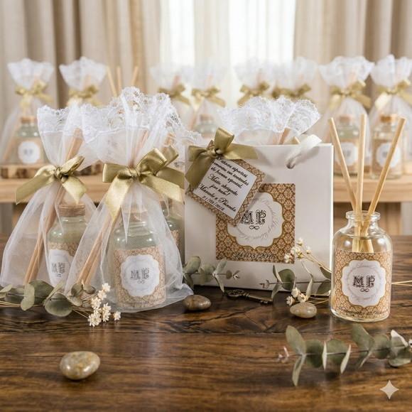 Lembrancinha Luxo Aromatizador com Organza e Sacola