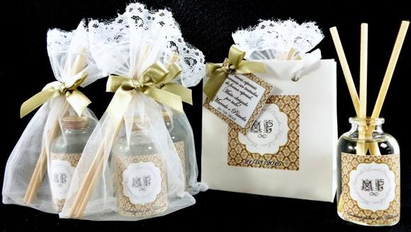 Lembrancinha Luxo Aromatizador com Organza e Sacola
