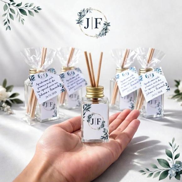 Lembrancinha Luxo Casamento Aromatizador 40ml Personalizado