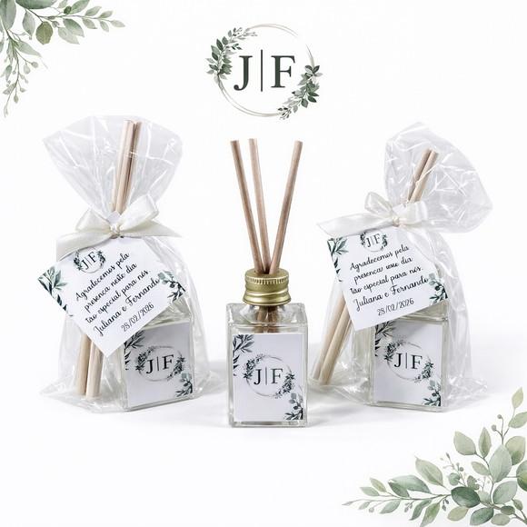 Lembrancinha Luxo Casamento Aromatizador 40ml Personalizado