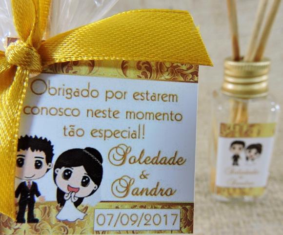 Lembrancinha Mini Aromatizador Casamento