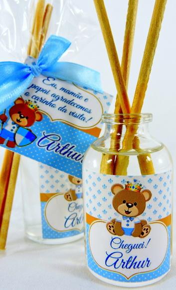 Lembrancinha Mini Aromatizador Difusor de Varetas Ursinho