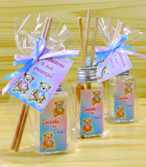 Lembrancinha Mini Difusor de Chá de Revelação Aromatizante