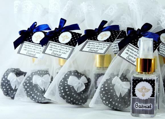 Lembrancinha Mini Home Spray Nascimento Sachê Aroma Organza