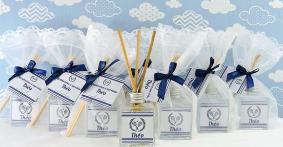 Lembrancinha Nascimento Aromatizador Difusor Varetas Azul