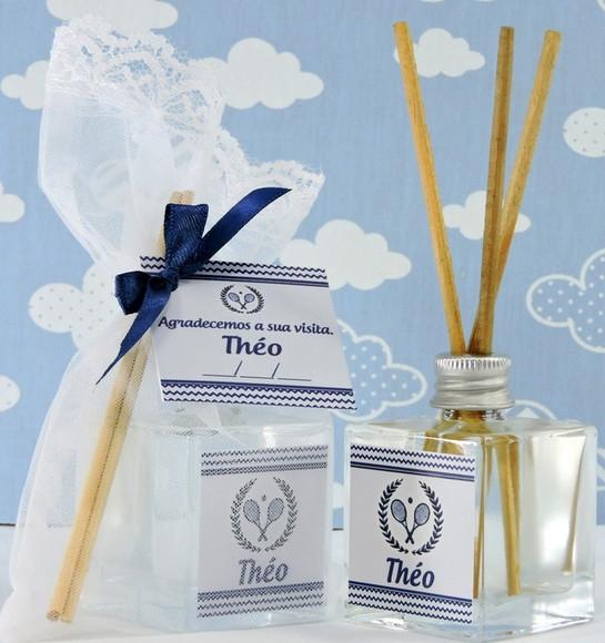 Lembrancinha Nascimento Aromatizador Difusor Varetas Azul