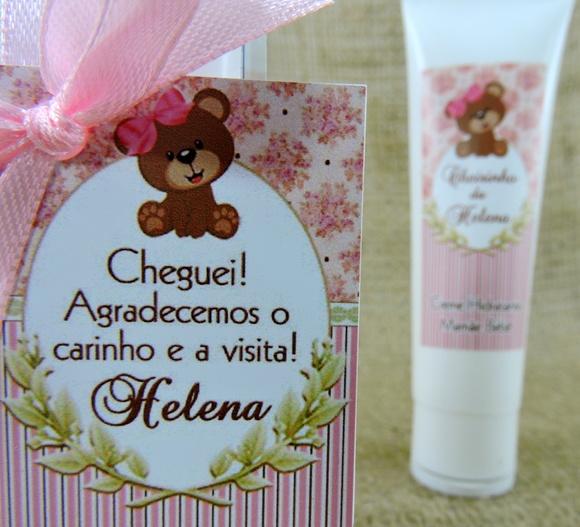 Lembrancinha Nascimento Bisnaga com Hidratante na Caixinha