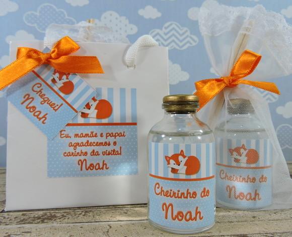 Lembrancinha Nascimento Aromatizador Sacolinha Raposinha