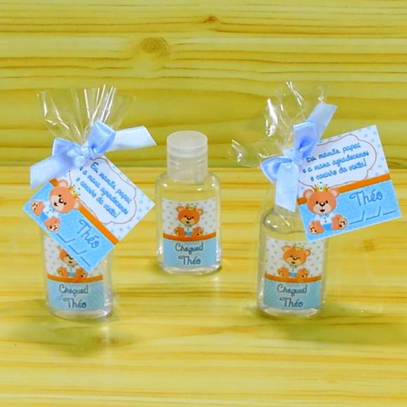 Lembrancinha Nascimento Personalizada Álcool Gel no Saquinho