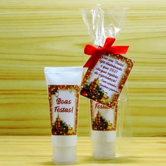 Lembrancinha Natal Hidratante na Bisnaga 40 ml no Saquinho