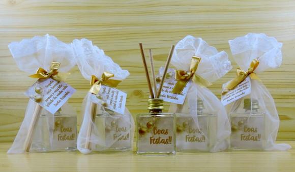 Lembrancinha Natal Mini Difusor Cubo Aromatizante Vareta