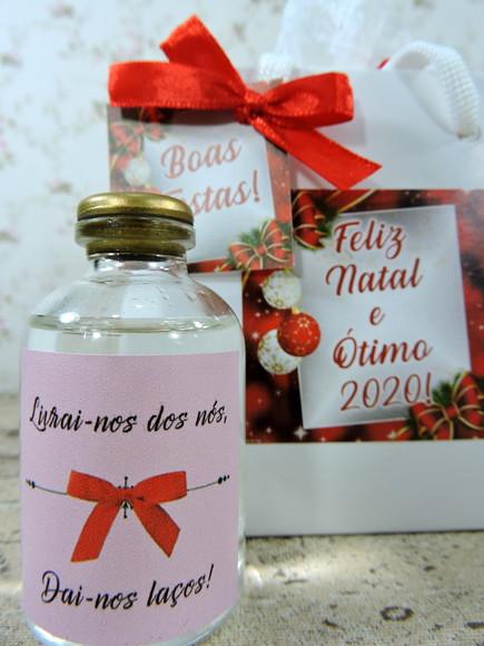 Lembrancinha Natal Mini Aromatizante Sacolinha Branca Brinde