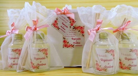 Lembrancinha Noivado Mini Aromatizante Difusor Varetas