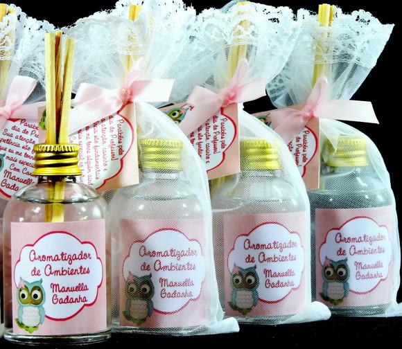 Lembrancinha Personalizada Aromatizador e Sachê Corujinha