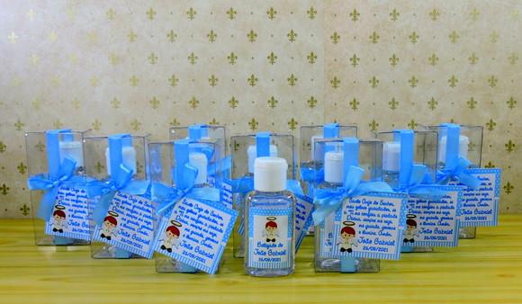 Lembrancinha Personalizada Batizado Álcool Gel Anjinho