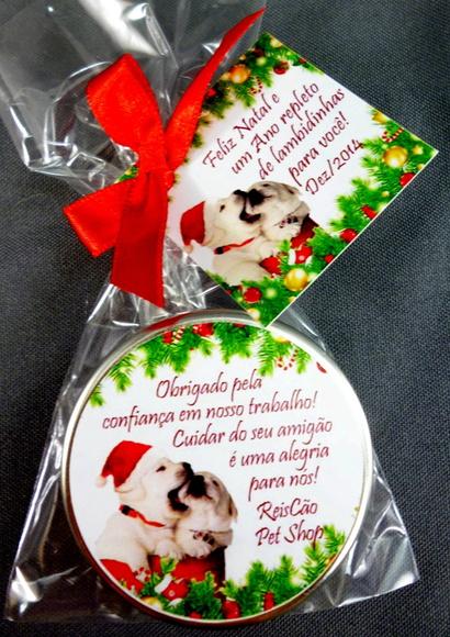 Lembrancinha Pet Natal Cachorrinho Noel Brinde Personalizado