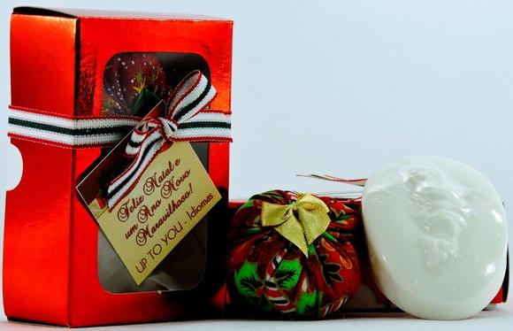 Lembrancinha Sabonete Sachê Caixa Natal