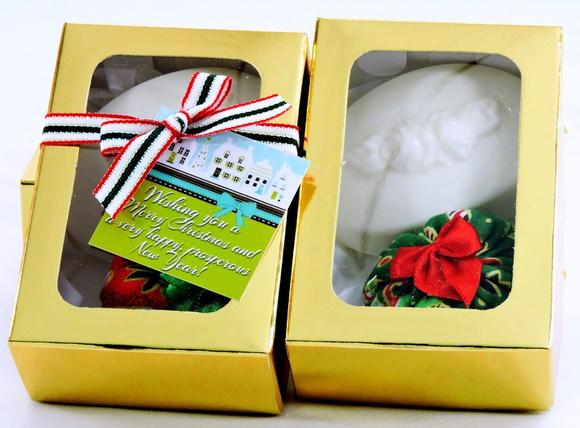 Lembrancinha Sabonete Sachê Caixa Natal Amigo Secreto Oculto