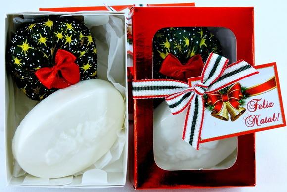 Lembrancinha Sabonete Sachê Caixa Natal Amigo Secreto Oculto