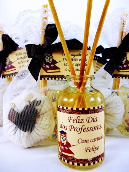 Lembrancinha Sachê e Mini Aromatizante Professores