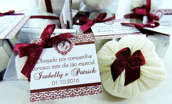 Lembrancinha Sachê na Caixinha - Marsala