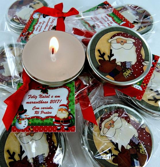 Lembrancinha Vela de Natal na Latinha